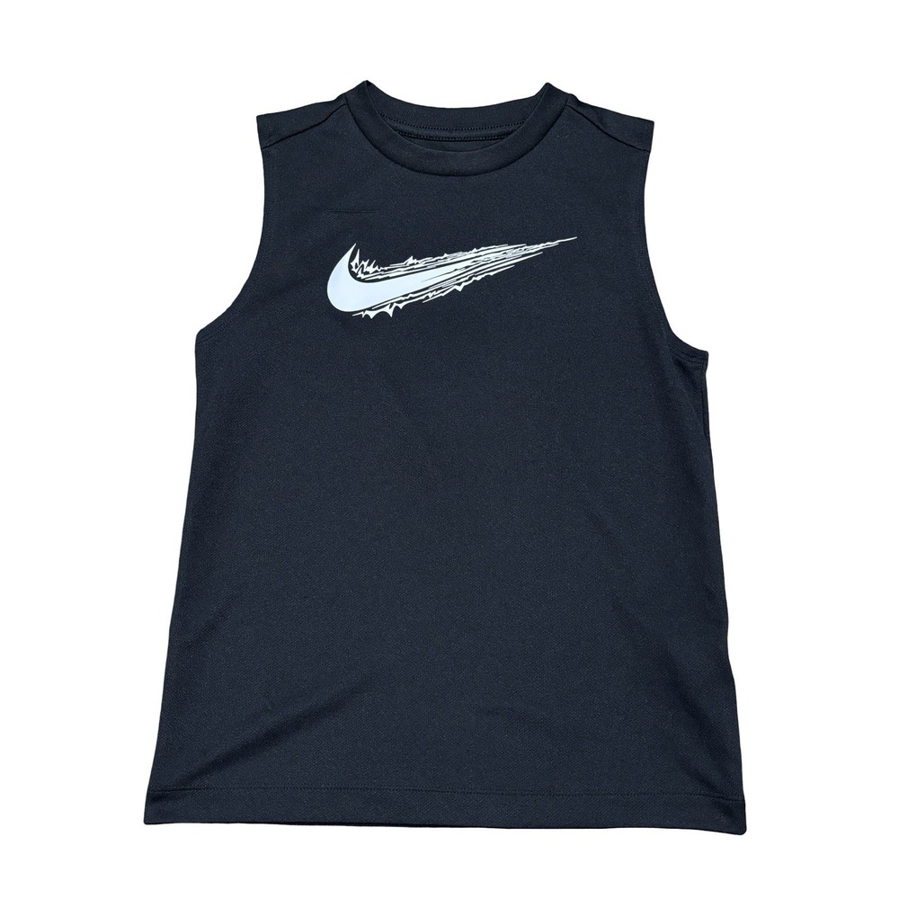 Nike Dri-Fit Boys Sleeveless Athletic Shirt Gray Size Small 15 x 20.5